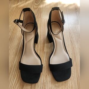 Kelly & Katie Elegant Black Block Heels